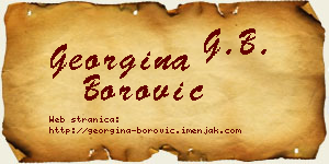 Georgina Borović vizit kartica